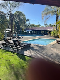 The pool right outside of the room that I stayed in.