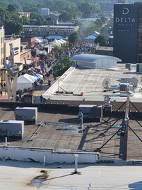Roof top during a motorcycle rally Rebel Road 2025.