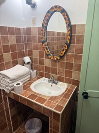 Bring wash cloths and a hand towel bath towels provided