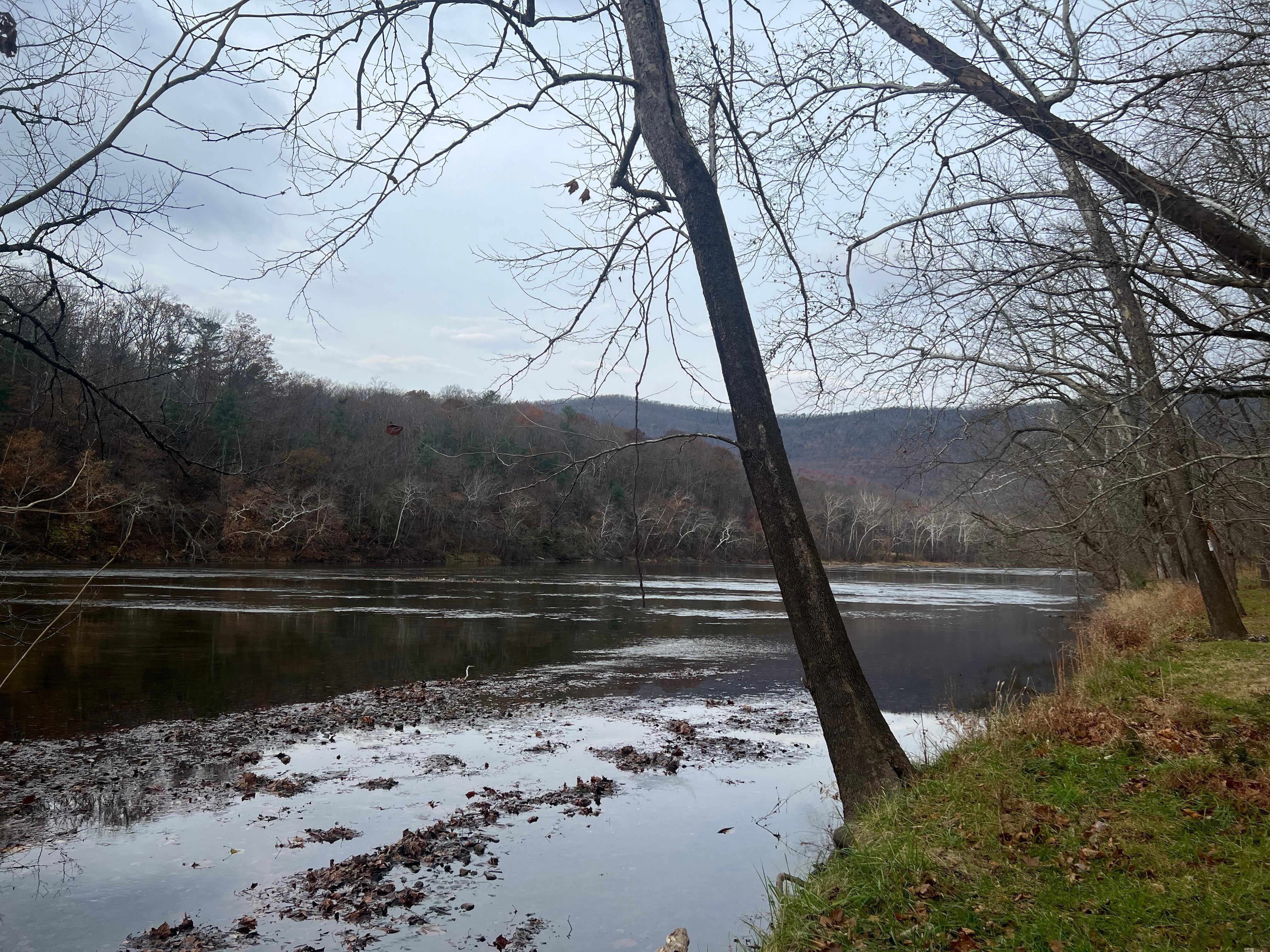 River behind the home