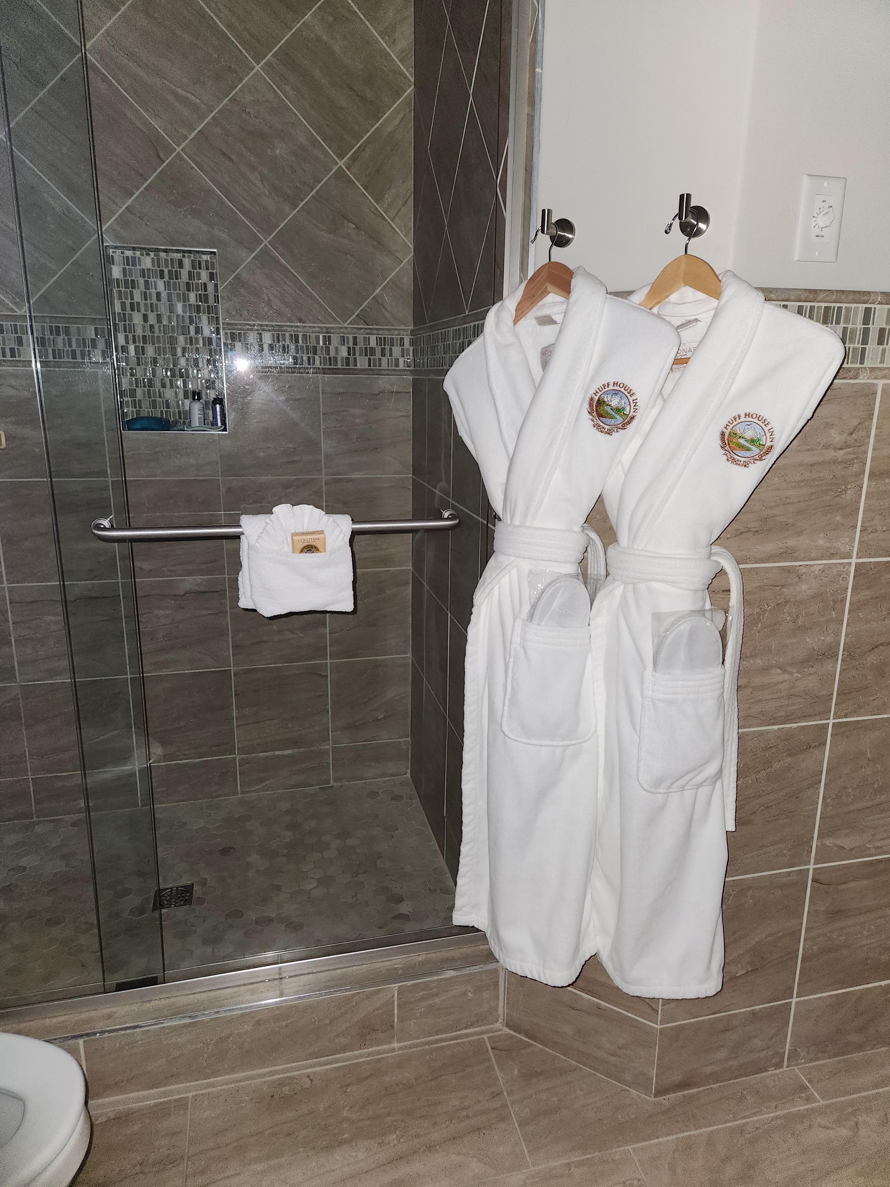 Provided robes, great for going to hot tub. 
