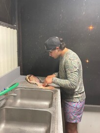 Enjoyed having the screened in area to clean fish.