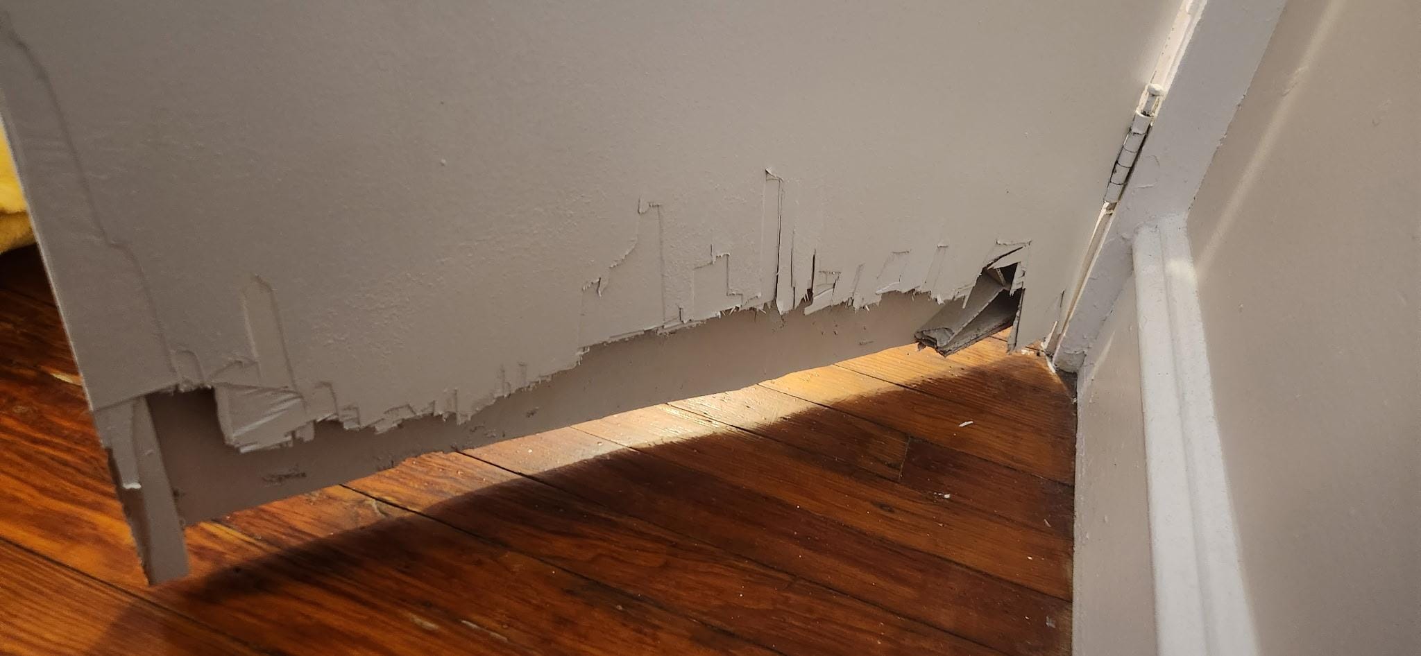 Back of the oor in one of the rooms.