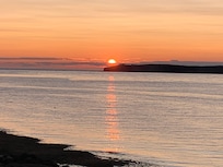 Sunset over the Atlantic from the Blackfin lawn chairs.