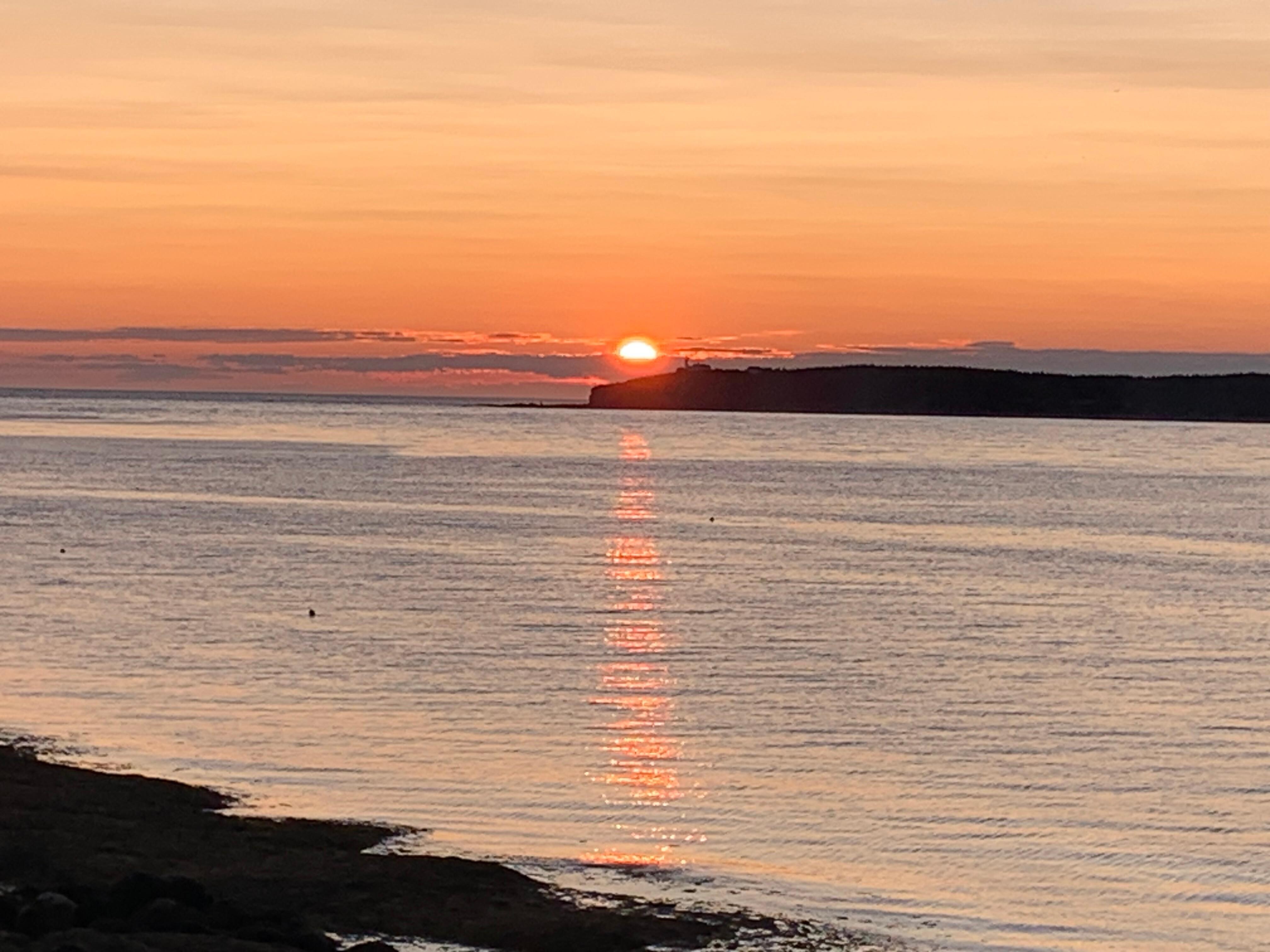 Sunset over the Atlantic from the Blackfin lawn chairs.