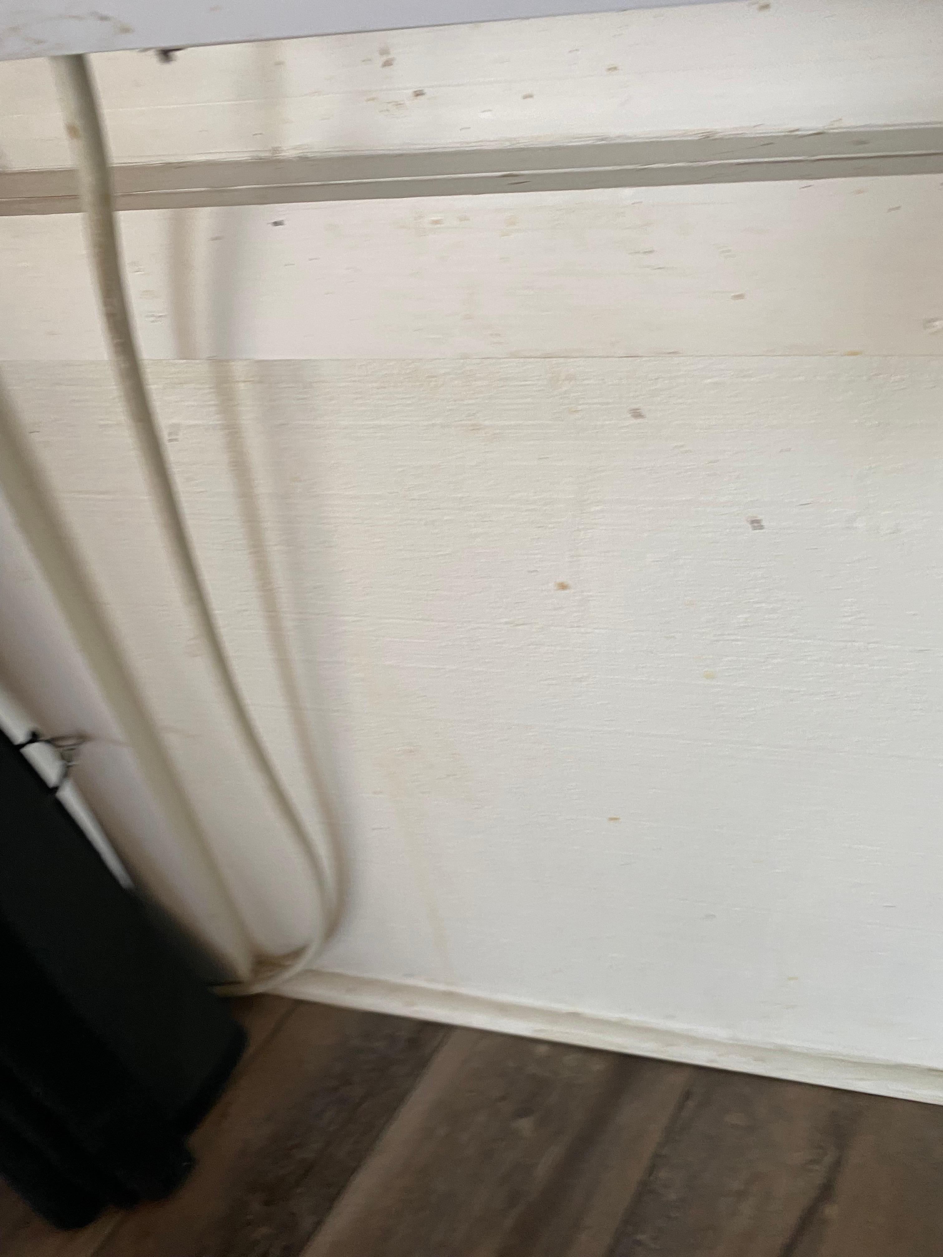 Food slater  all over walls and refrigerator 