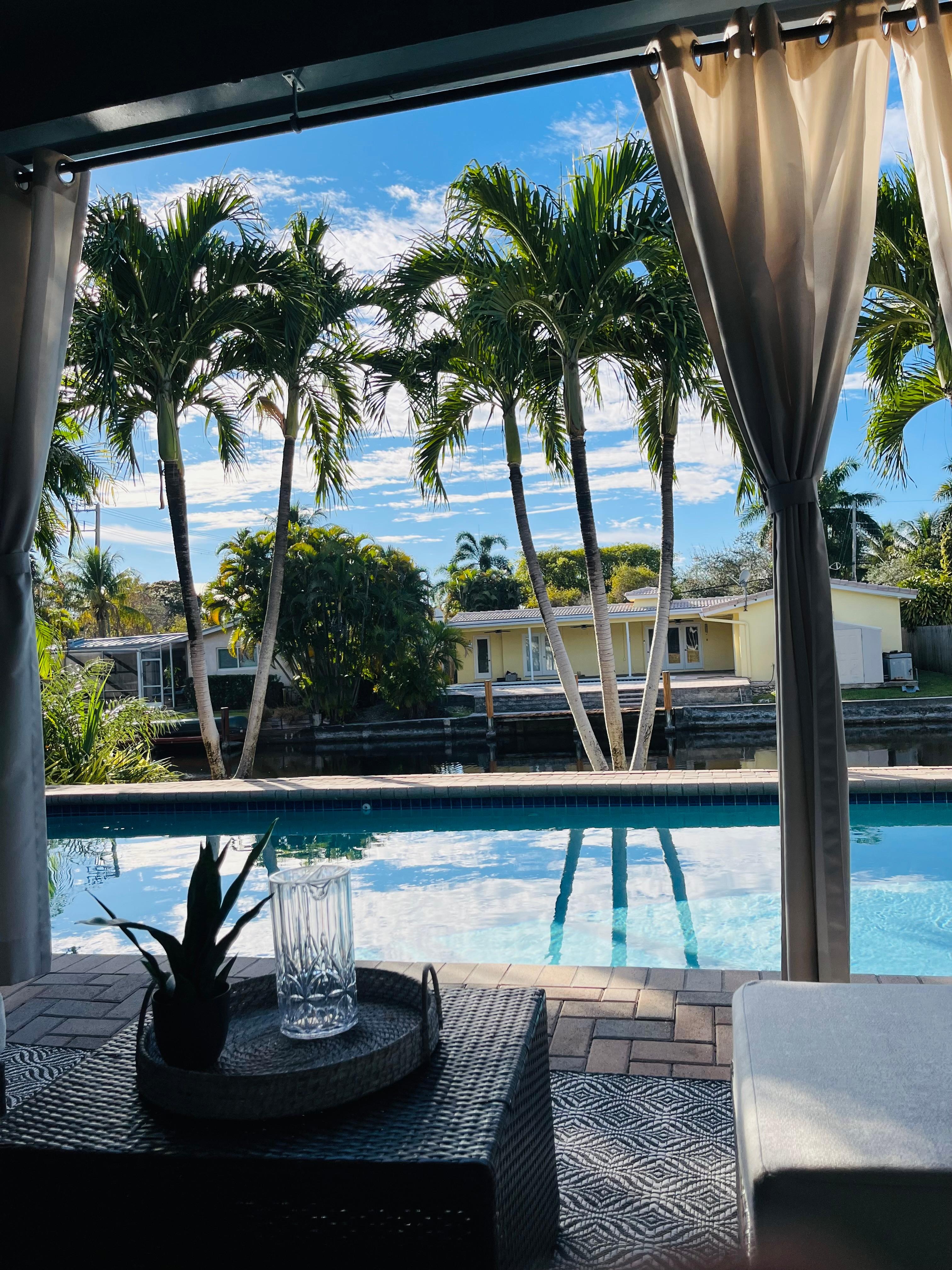 Our favorite place….in or by the beautiful pool.  