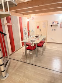 Dining area off the kitchen… snacks
