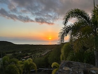 Enchantment from sunrise to sunset to beach below