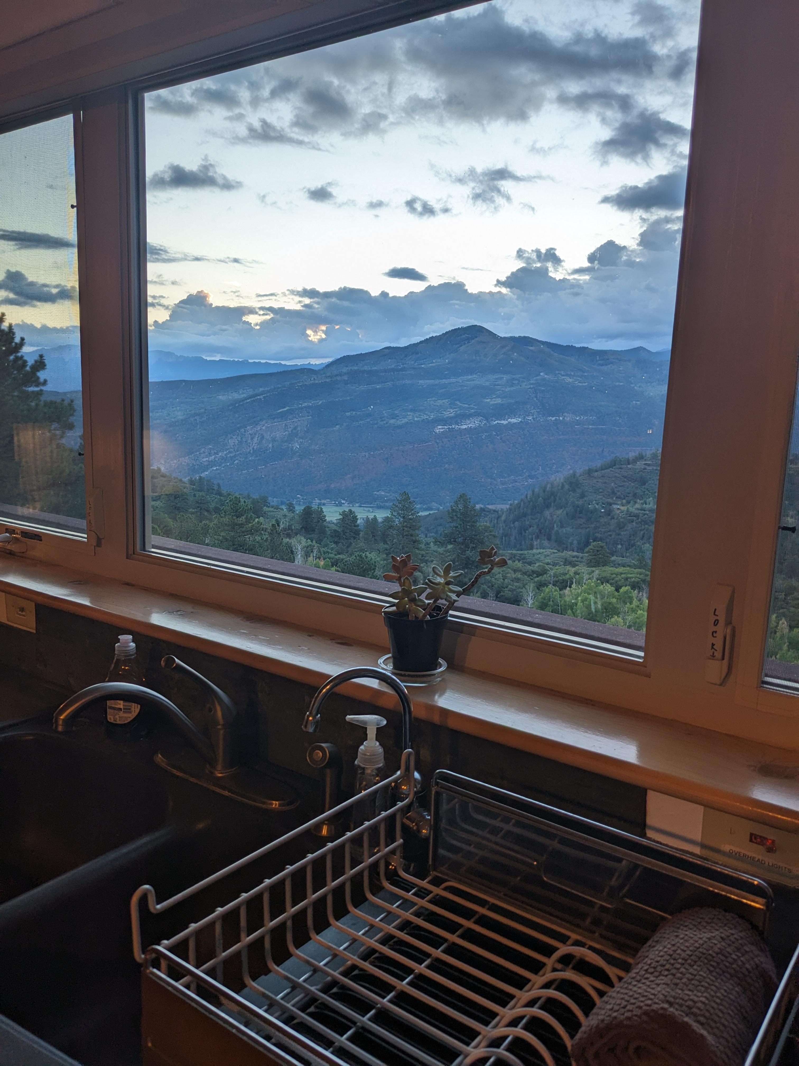 Dishes aren't so bad when this is your view