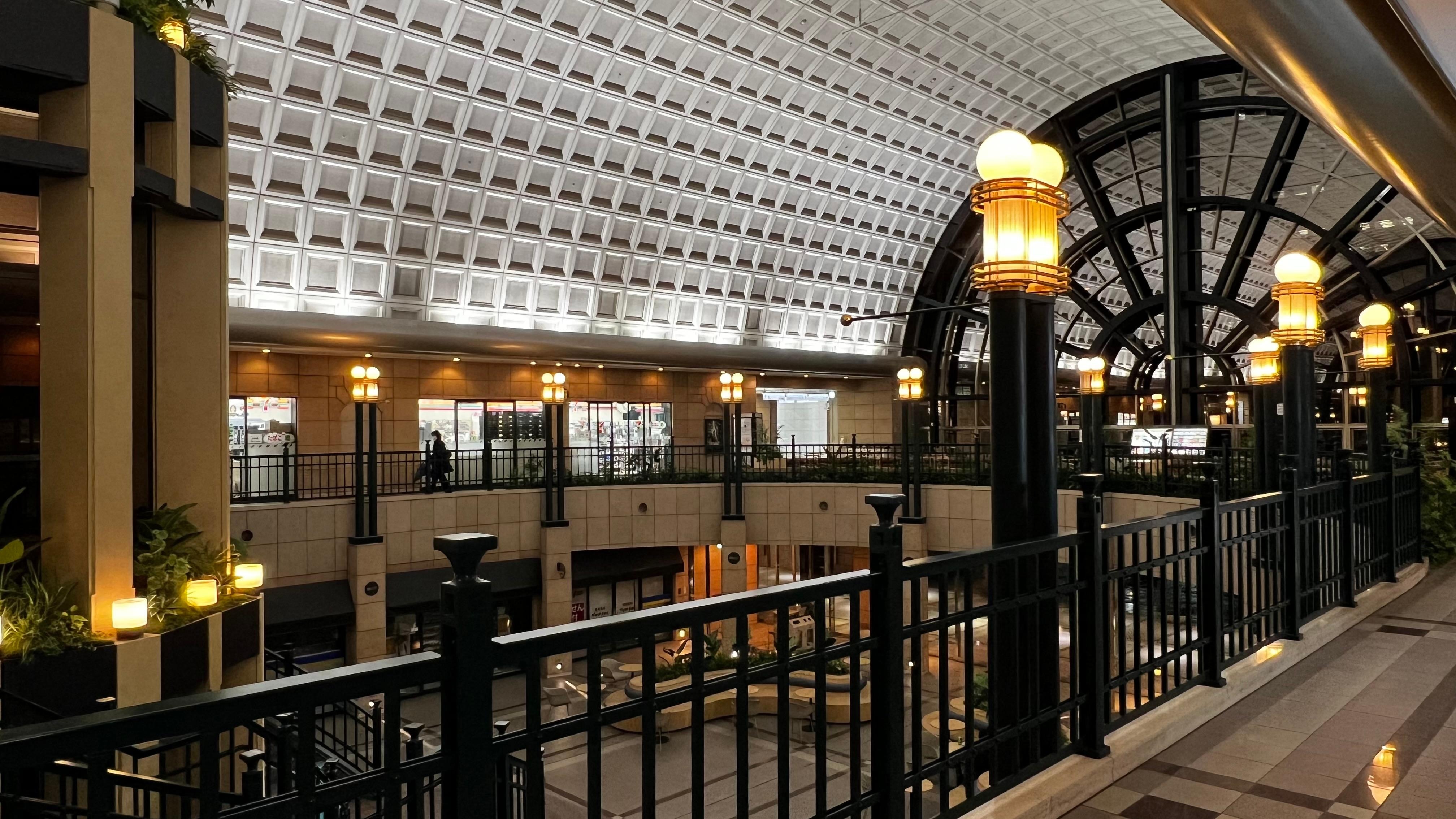 The hotel is directly connected to a shopping mall.