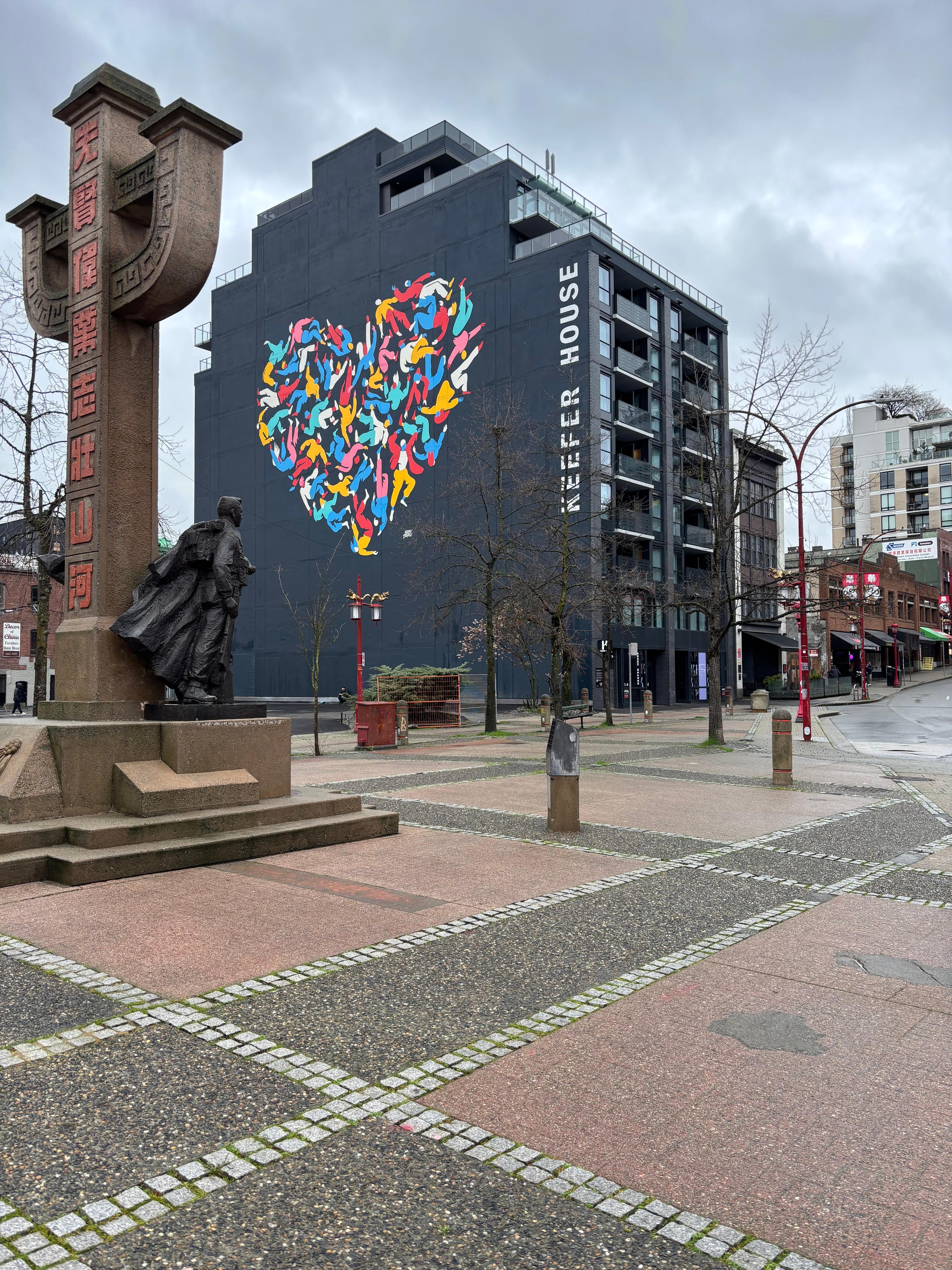 Keefer House exterior. Beautiful mural. Be sure to read about it.