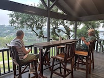 Deck table and view