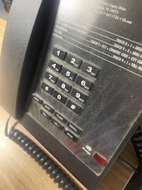 The phone was very dusty as if they hadn’t cleaned it or wiped it down in months.