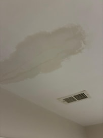Patched unpainted ceiling