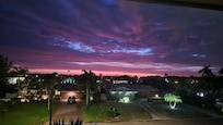 View at sunset from the balcony.