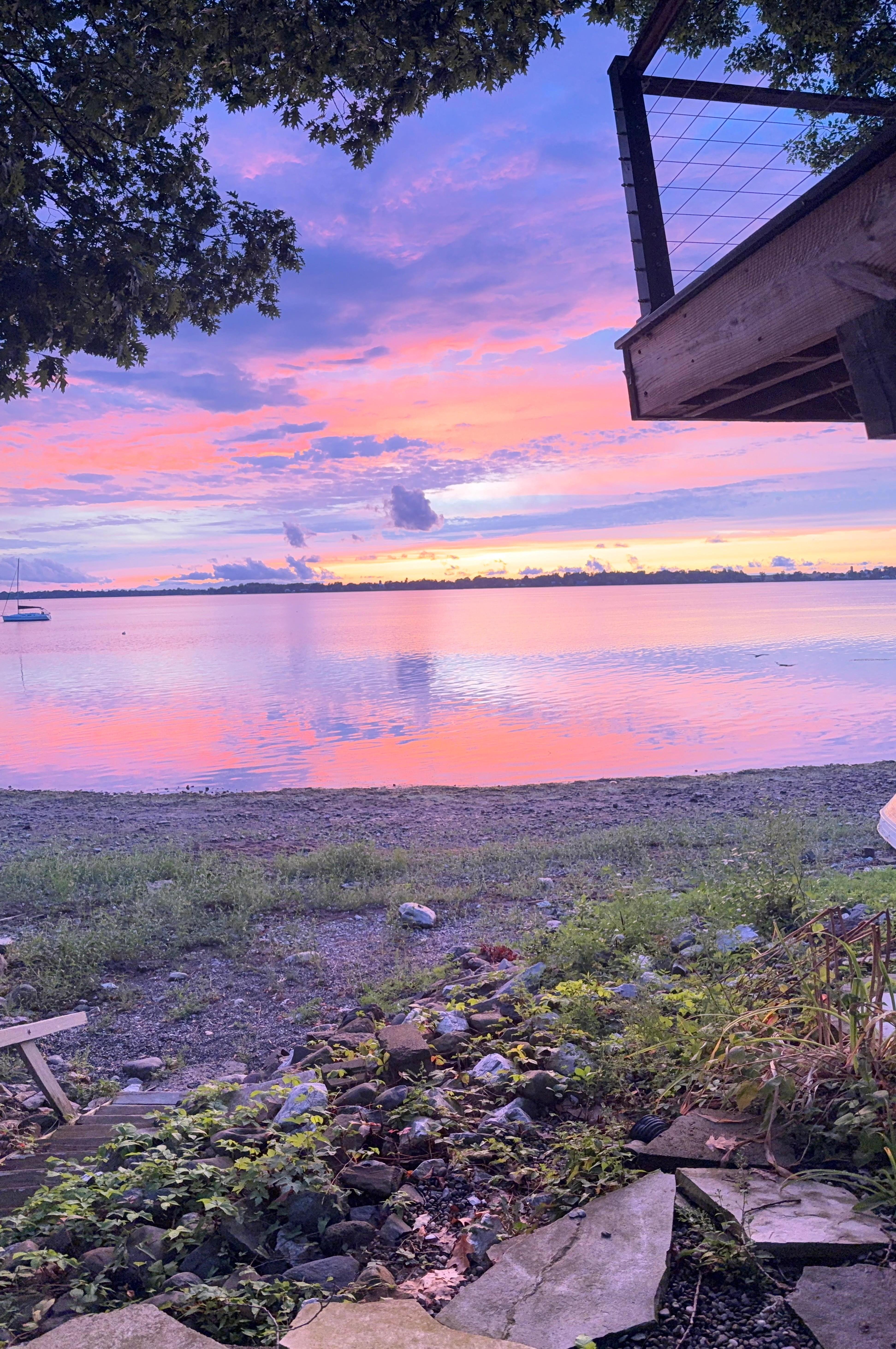 Sunset from the beach area