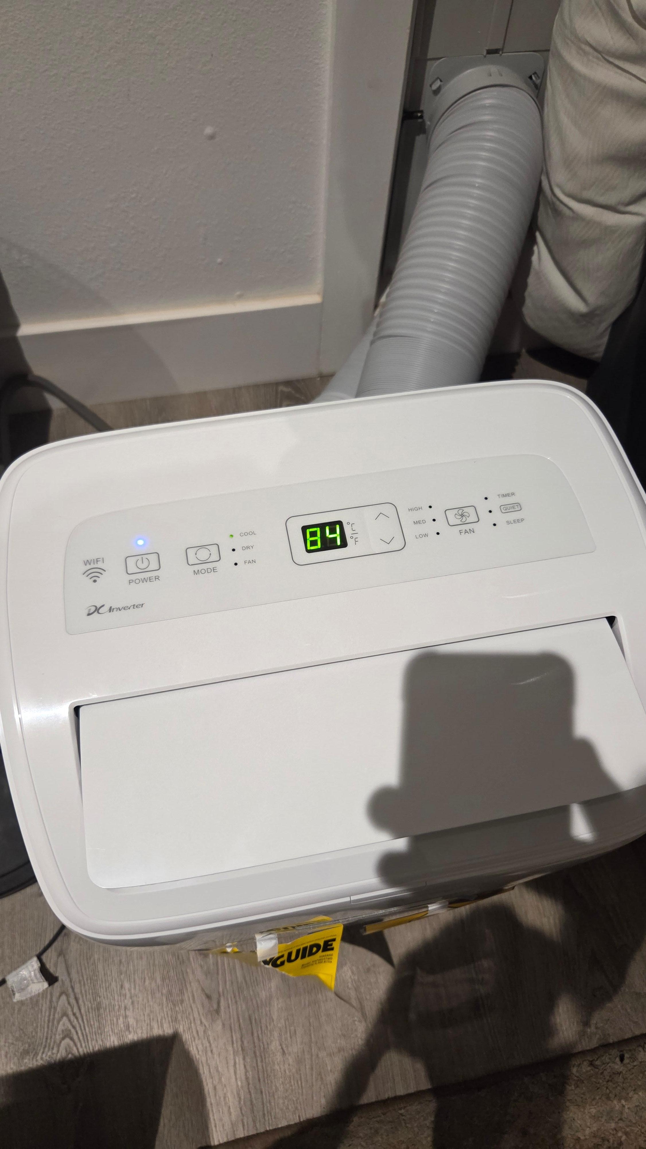 The inside temp in the evenings, after the sun was down. 