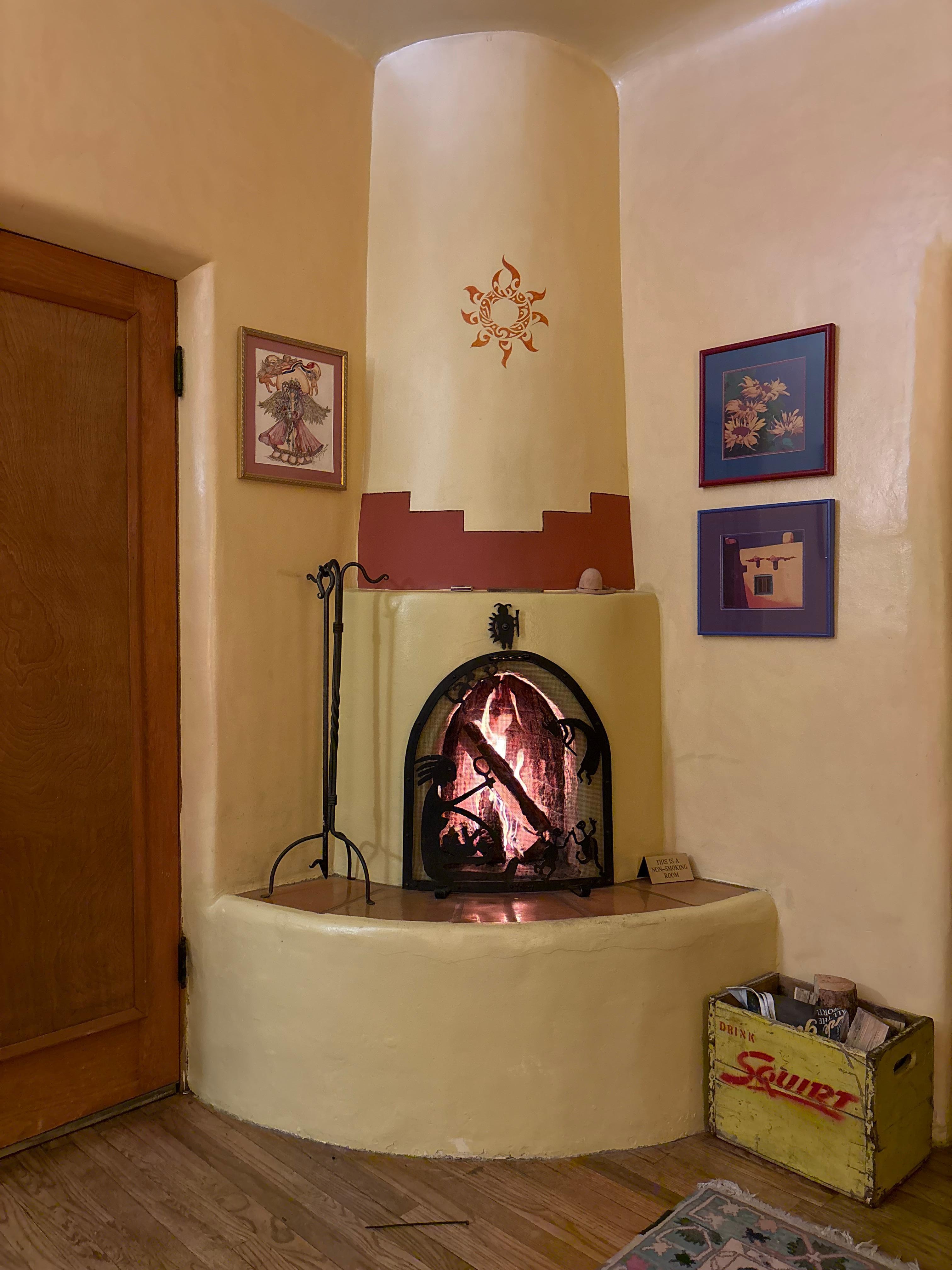 A warm cozy fire to help me relax at the end of the day!  Remember to save some wood for the morning.  Restocked daily.