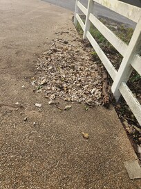 Some of Pile of rocks shoveld so could use driveway