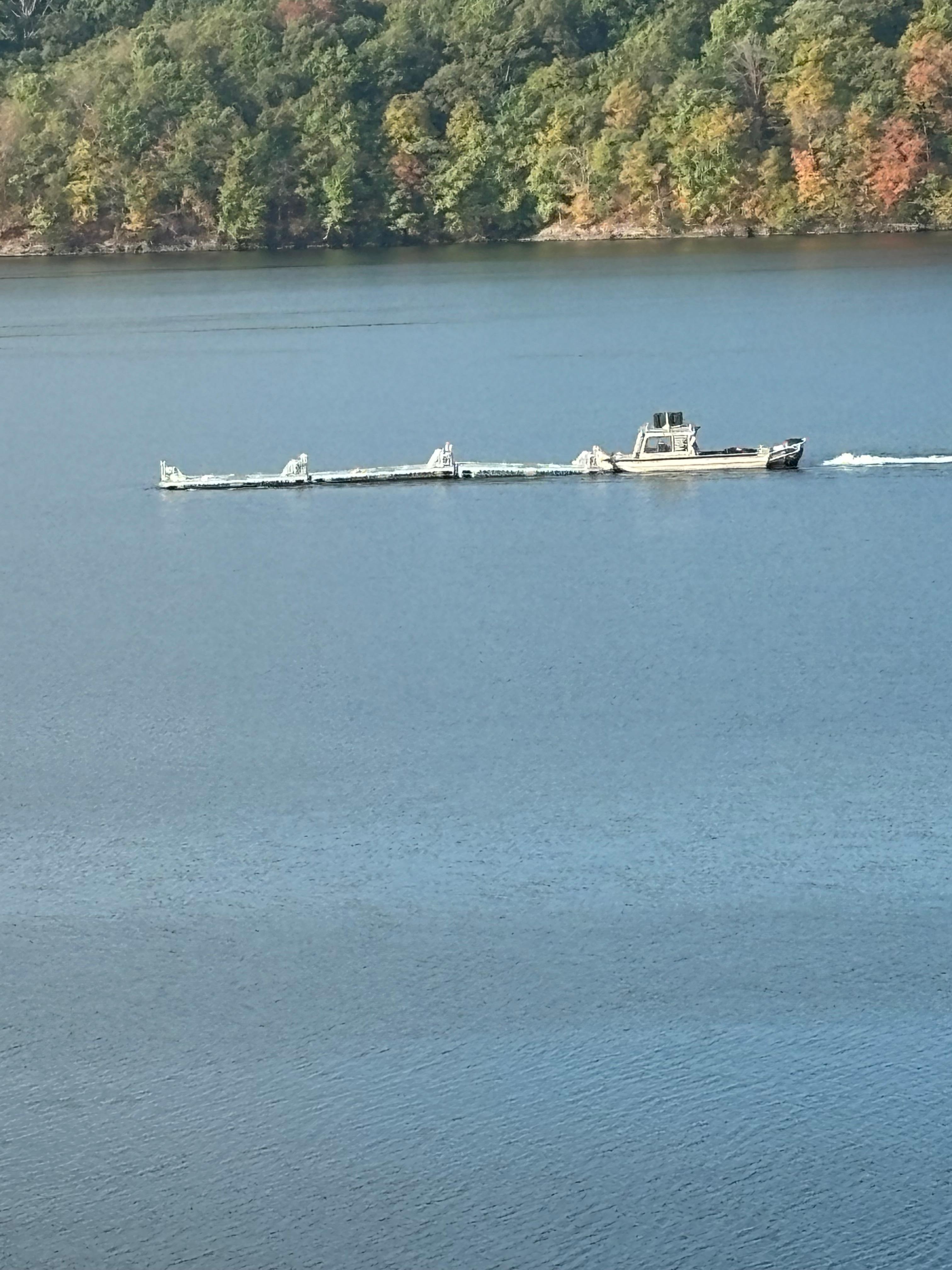 Small barge from deck