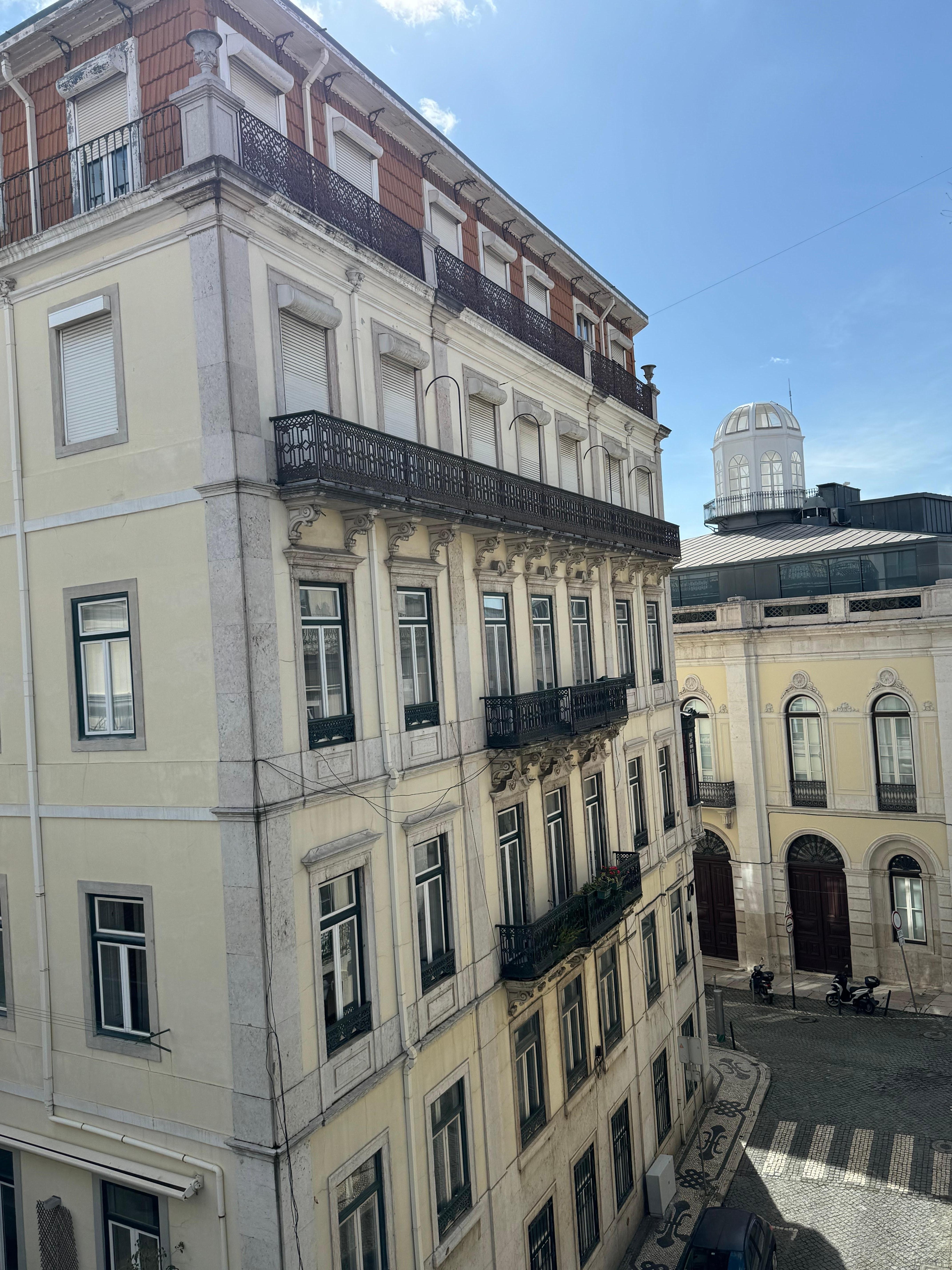 View up the street from our room 