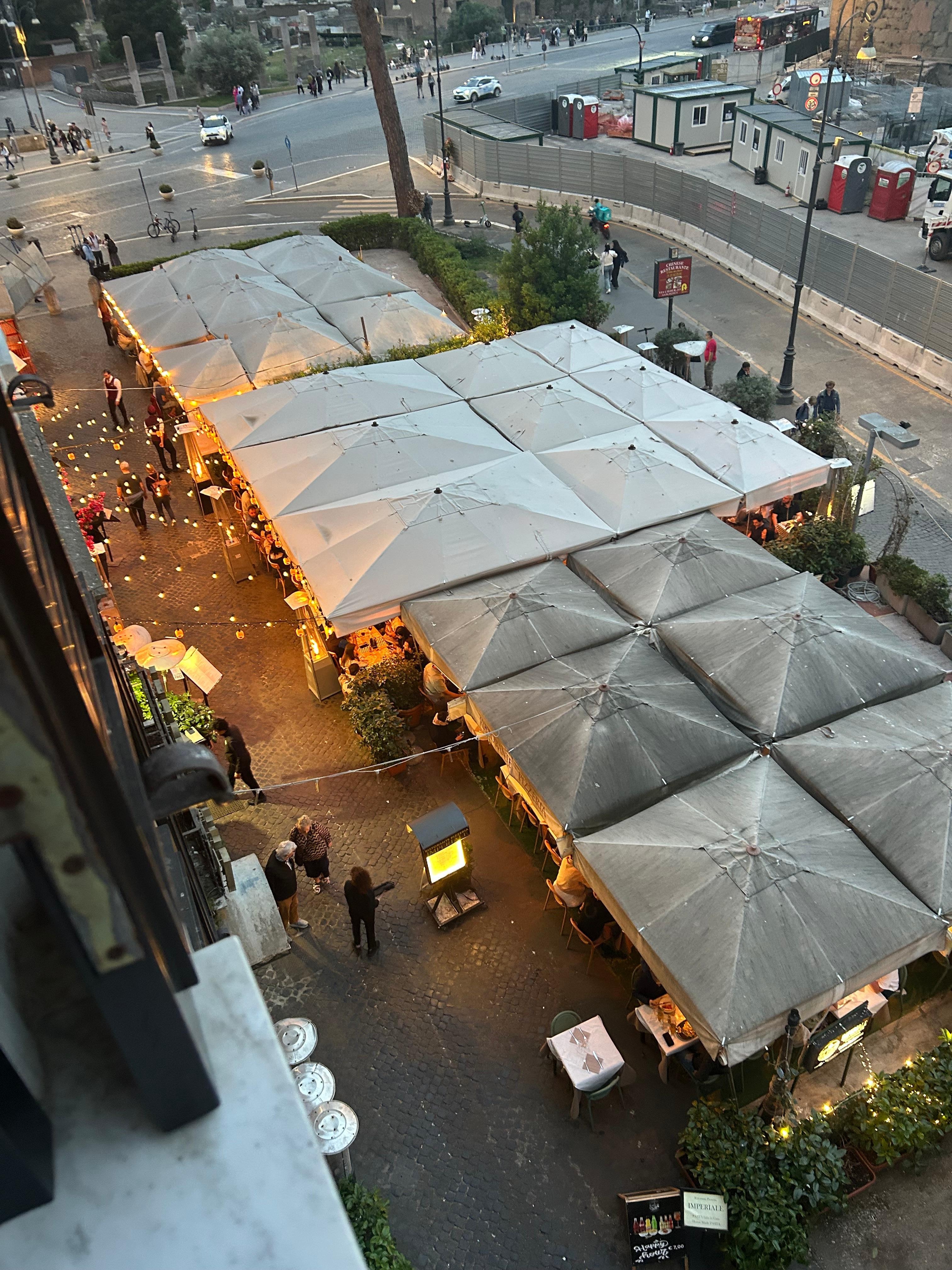 View from my window - restaurants and bars downstairs 
