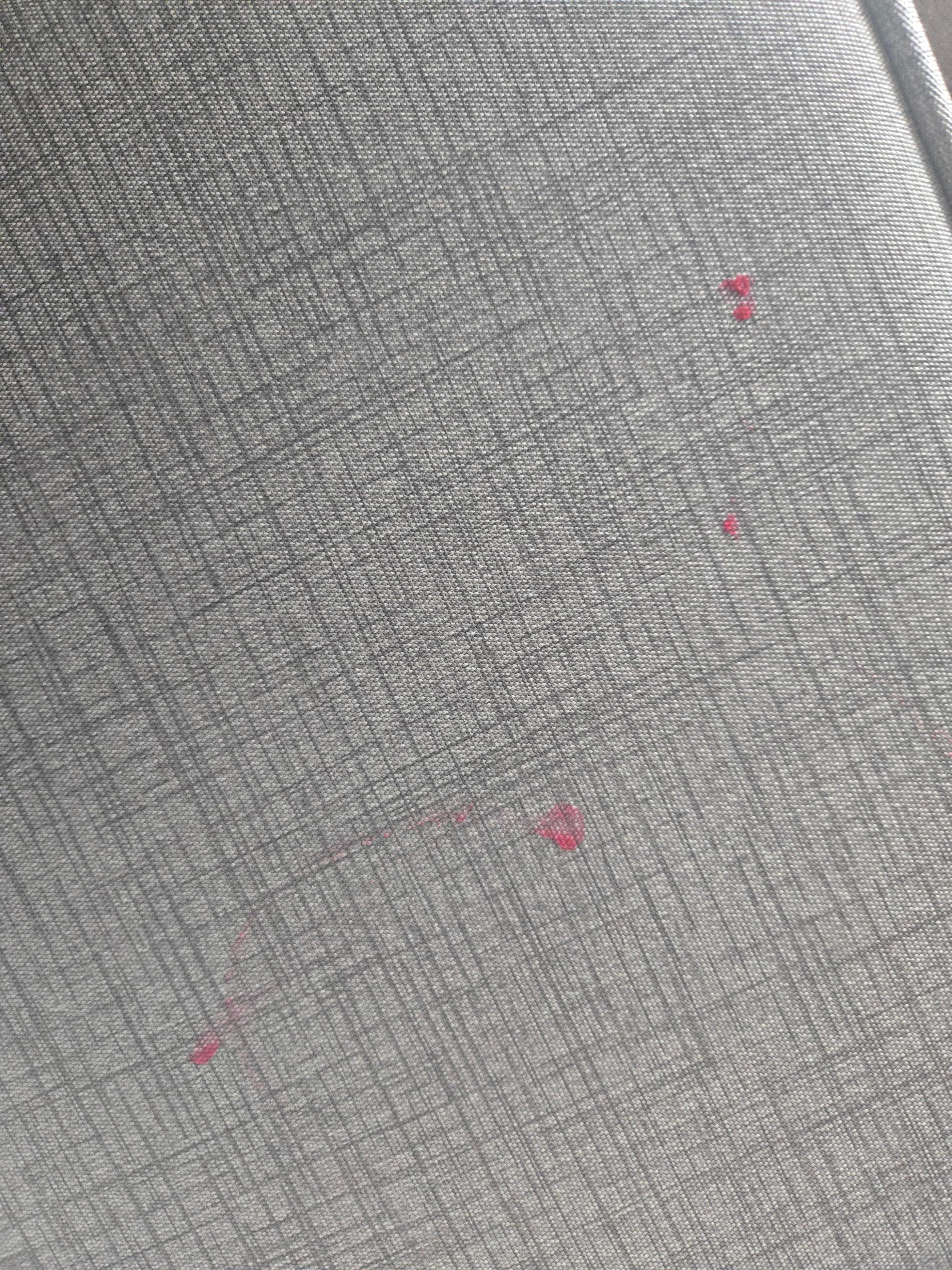 Bubblegum on headboard 