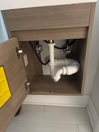Bathroom
Cabinet - brand new construction