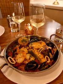 Paella at the restaurant