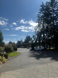 View from front of hotel looking east-