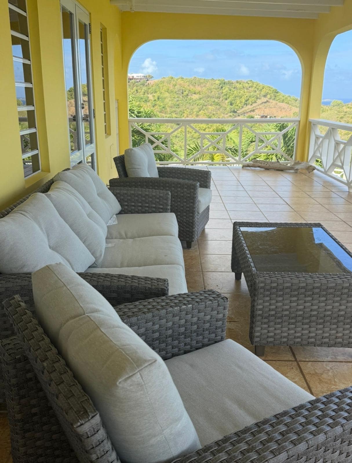 Covered patio was great for lounging.