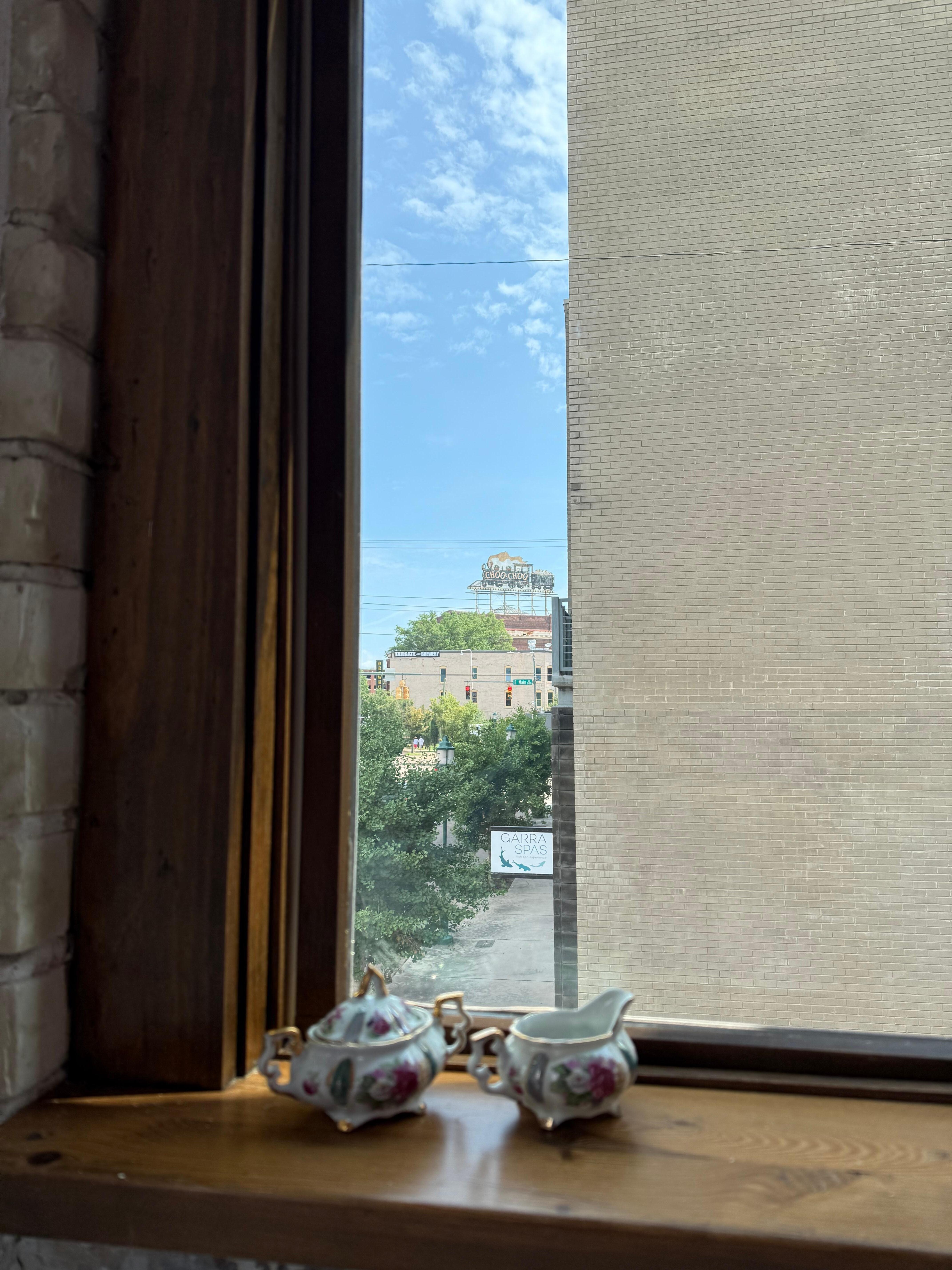 Location view from kitchen; near CHOO CHOO sign.