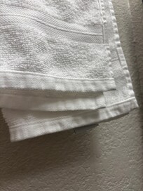 Hair on “clean towel”