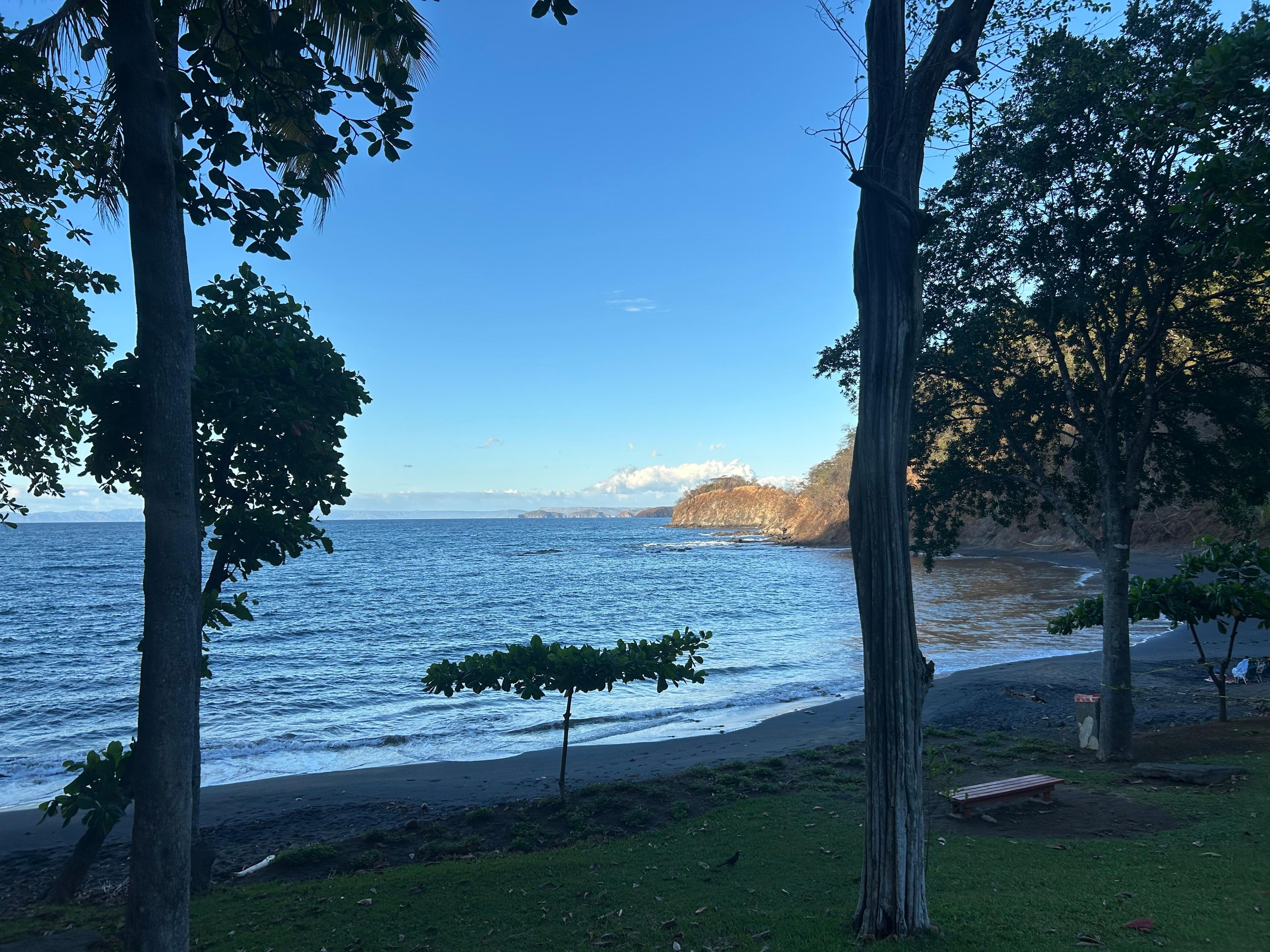 View of the beach just out the back door of the house. 