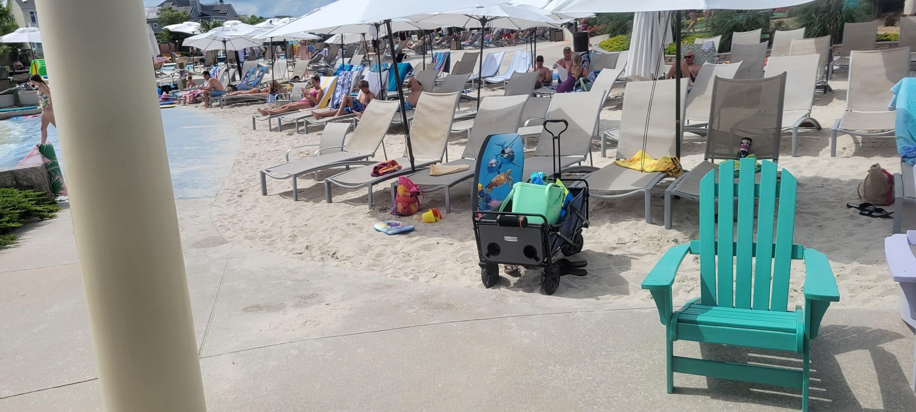 At the wave pool