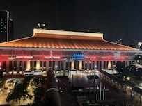 部屋から台北駅が正面にあり綺麗でした。