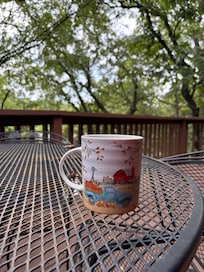 Enjoyed the weather on the deck .
