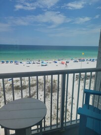 The beautiful emerald coast from the balcony