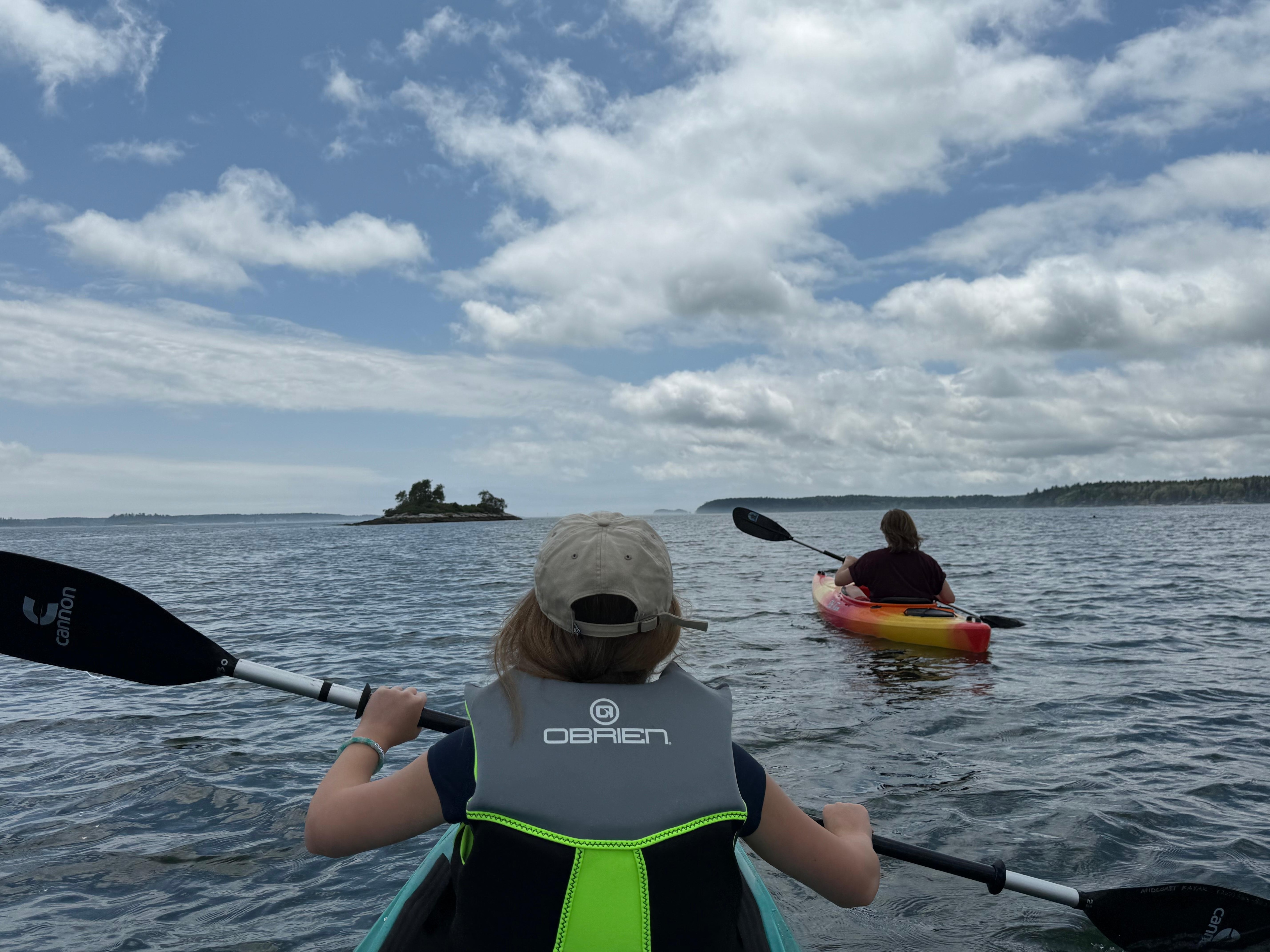 Kayaking off the dock