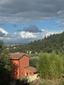 The view of the hills from our room