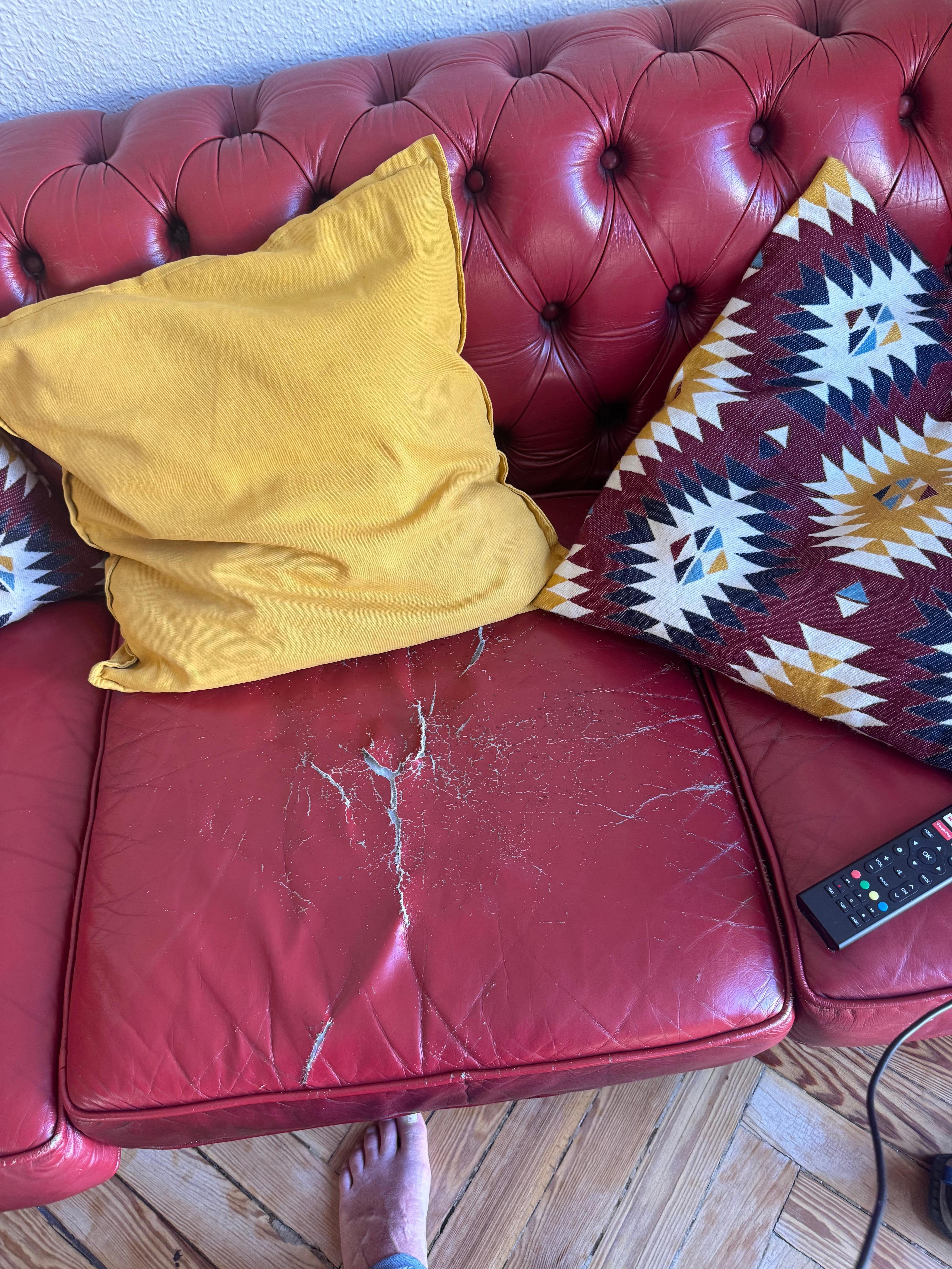 Torn furniture.