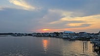 A thunderstorm moved past leaving a nice sunset