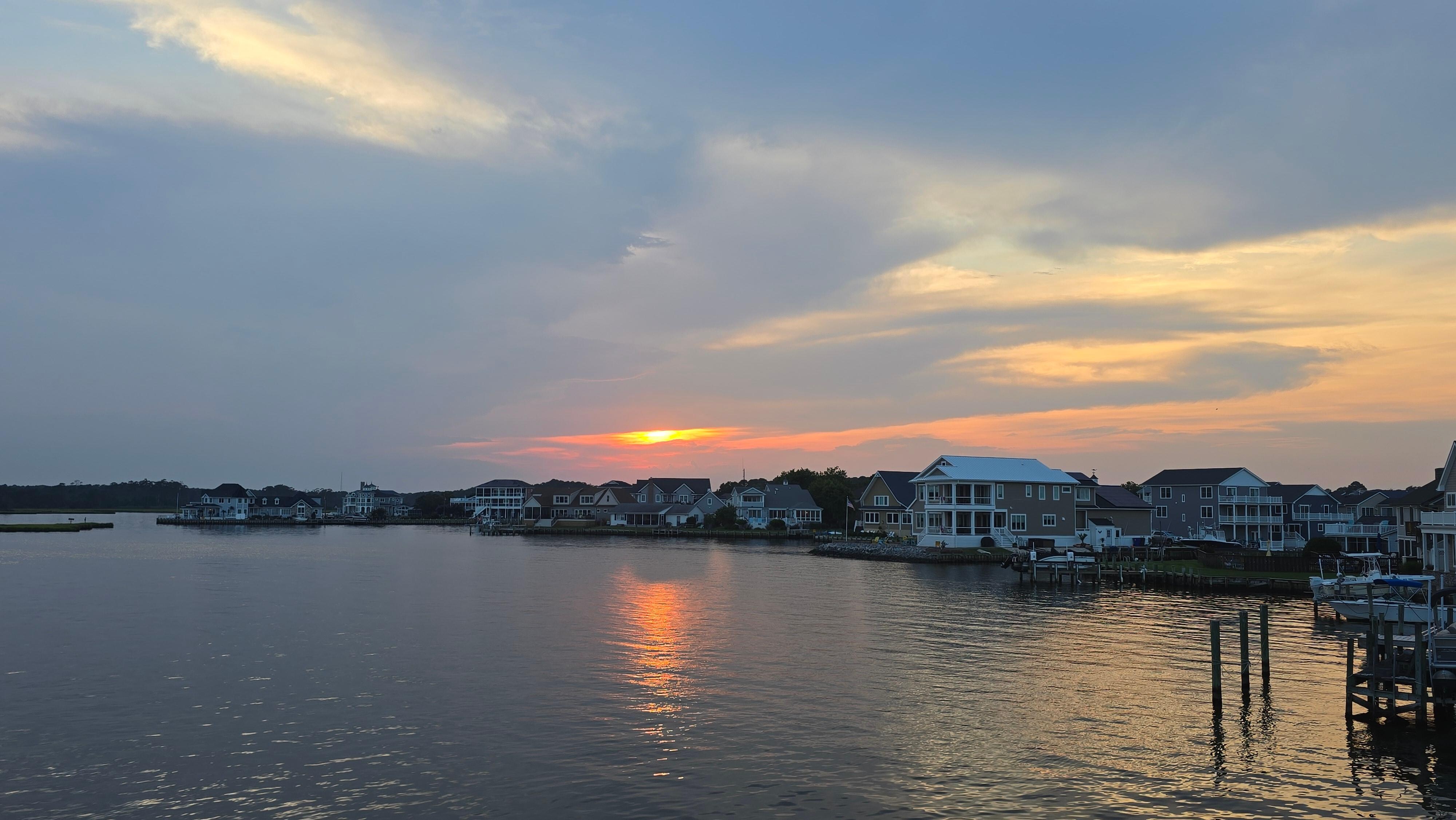 A thunderstorm moved past leaving a nice sunset