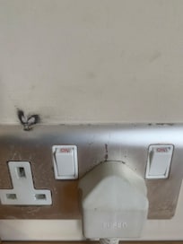 The plug had what looked like burn marks on it.