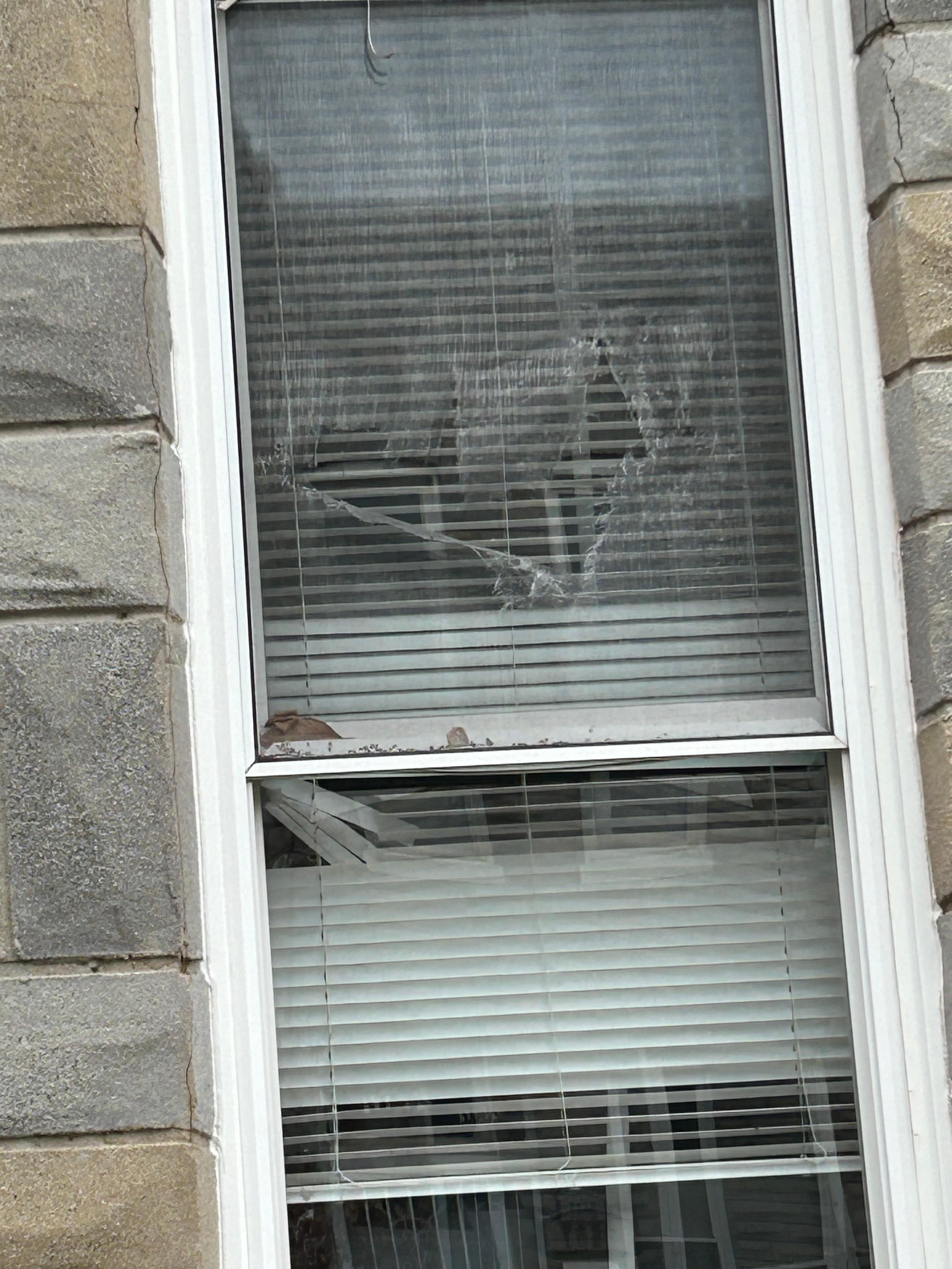 Busted screen and blinds