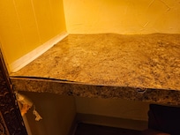 Dest warped and rotted from water damage