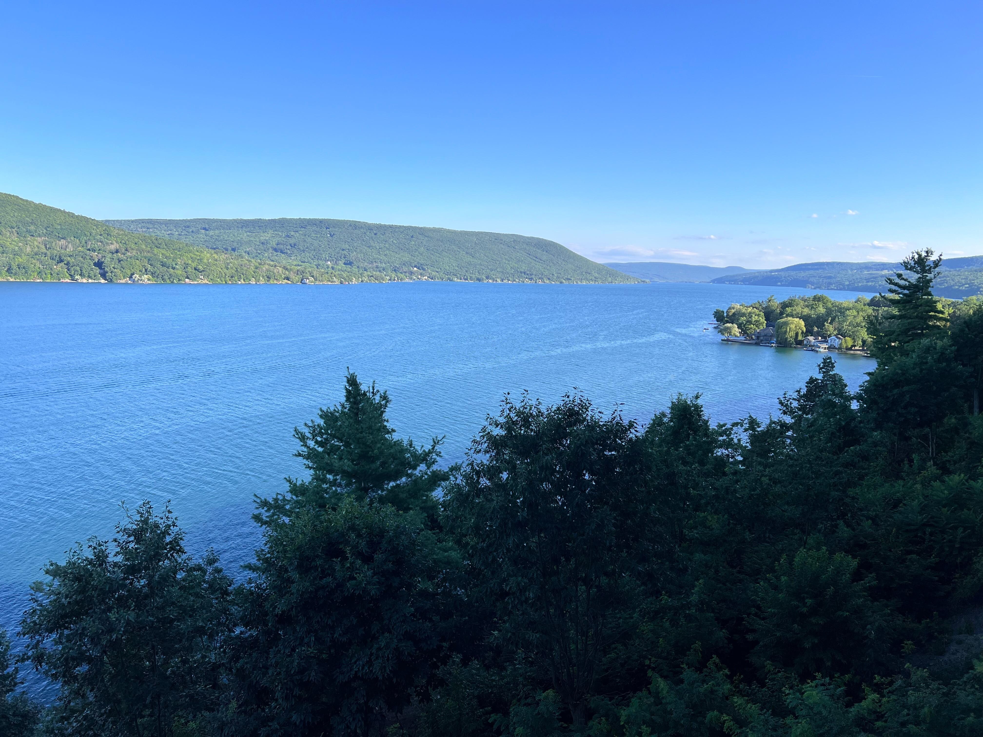This view is looking down the lake to the south.