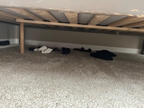 Socks and underwear under the beds