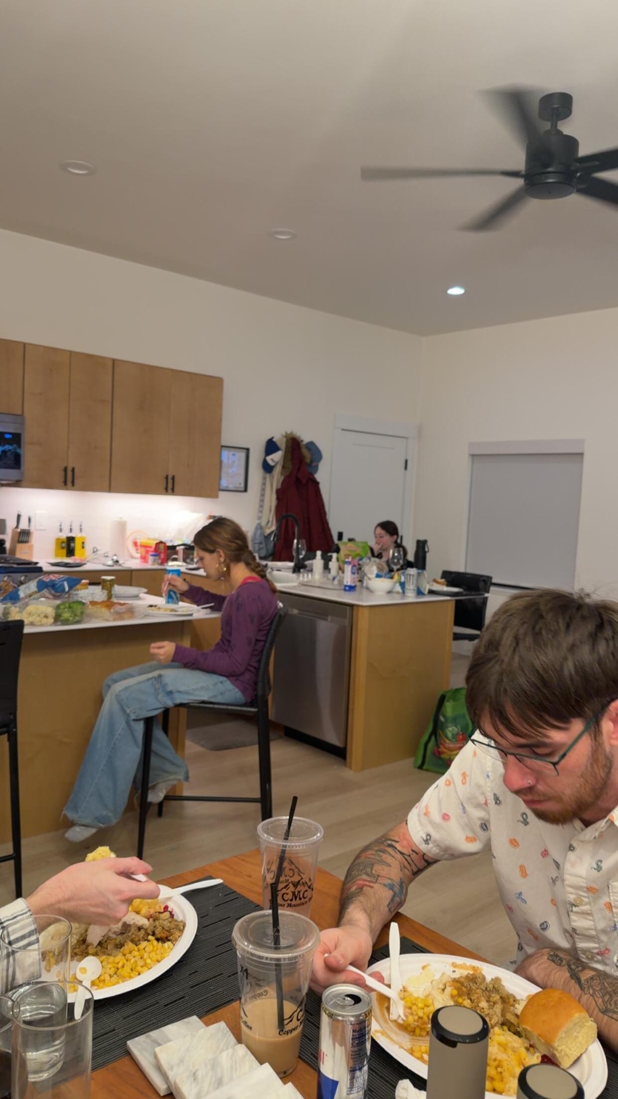 Thanksgiving dinner with my kiddos. 